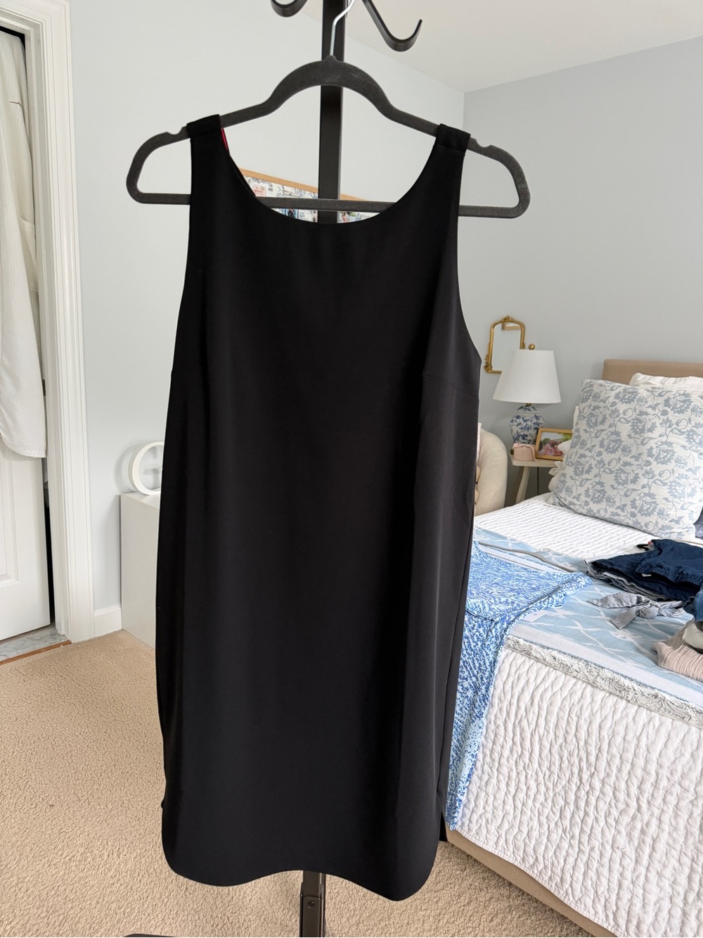 Armani Exchange Black Sleeveless Shift Dress